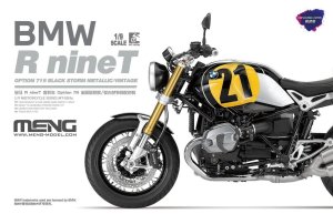 Meng Model MT003U - 1:9 BMW R nineT Option 719 Black Storm Metallic/Vintage Pre-colored Edition