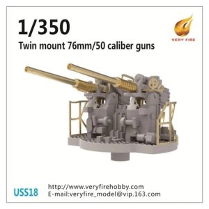 Very Fire USS18 - 1:350 Mk.33 76 mm Anti-Aircraft Gun 6 sets