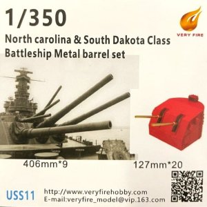 Very Fire USS11 - 1:350 USS NC/SD Class Metal Barrels And Waterblast