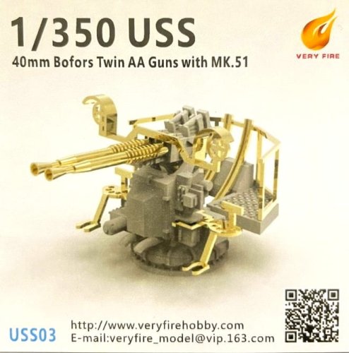 Go to product Very Fire USS03 - 1:350 USS 40 mm Bofors Twin AA Guns with MK.51 - 8 sets
