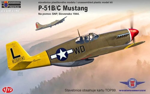 Go to product Kovozavody CLK009 - 1:72 P-51B/C Mustang - SNP 1944