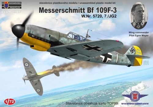 Go to product Kovozavody CLK008 - 1:72 Messerschmitt Bf 109F-3 - Egon Mayer