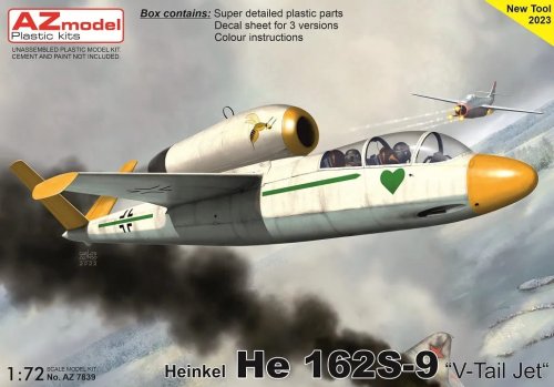 Go to product AZ Model AZ 7839 - 1:72 Heinkel He 162S-9 V-Tail Jet