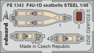 Eduard FE1343 - 1:48 F4U-1D seatbelts - Steel