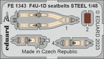 Go to product Eduard FE1343 - 1:48 F4U-1D seatbelts - Steel