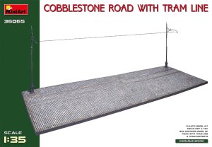 Miniart 36065 - 1:35 Cobblestone Road With Tram Line