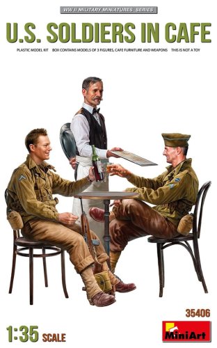 Go to product Miniart 35406 - 1:35 U.S. Soldiers in Cafe