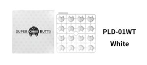 DSPIAE PLD-01WT - Super Corgi Butts colour testing pieces - White