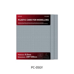 DSPIAE PC-05GY - Styrene sheets with grid. 250x190x0.5mm, 3 pcs