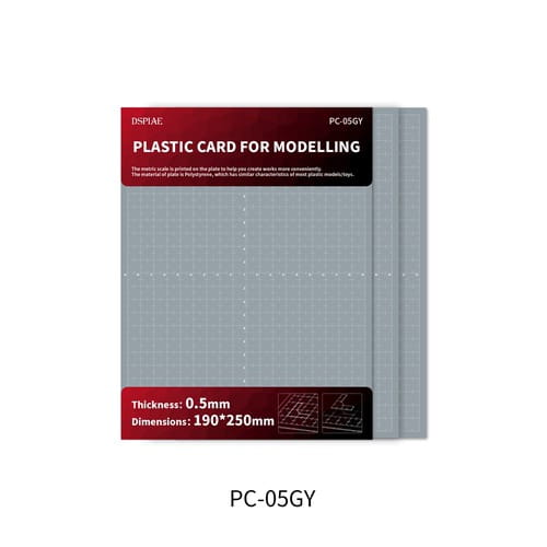 Go to product DSPIAE PC-05GY - Styrene sheets with grid. 250x190x0.5mm, 3 pcs