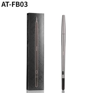 DSPIAE AT-FB03 - Metal handle paintbrush with replaceable painting tip, size 3/0 - grey