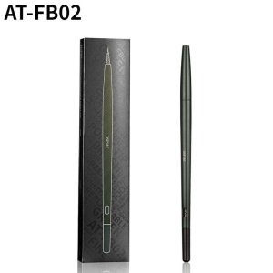 DSPIAE AT-FB02 - Metal handle paintbrush with replaceable painting tip, size 3/0 - green