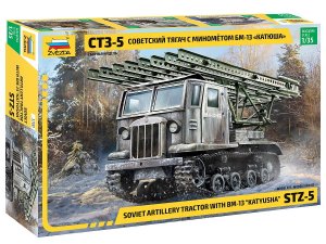 Zvezda 3700 - 1:35 STZ-5 Soviet Artillery Tractor With BM-13 Katyusha