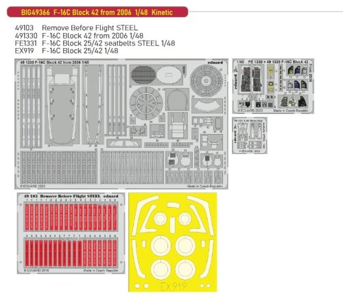 Go to product Eduard BIG49366 - 1:48 F-16C Block 42 from 2006