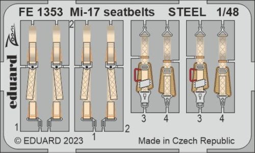 Go to product Eduard FE1353 - 1:48 Mi-17 seatbelts - Steel