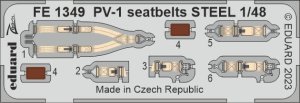 Eduard FE1349 - 1:48 PV-1 seatbelts - Steel