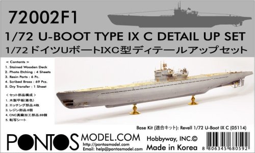 Go to product Pontos 72002F1 - 1:72 U-Boot Type IX C Detail up set