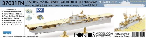 Go to product Pontos 37031FN - 1:350 USS CV-6 Enterprise 1942 Detail up set Teak Tone