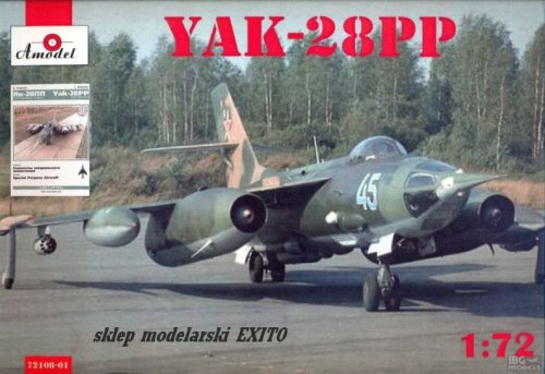 Go to product AMODEL / SOVA 72108-01 - 1:72 Yakovlev Yak-28 PP (z czasopismem dot. tej konstrukcji)