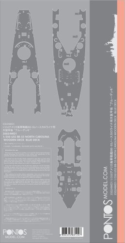 Go to product Pontos 35024WD1 - 1:350 USS BB-55 North Carolina Wooden Deck set Type 1