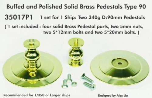 Go to product Pontos 35017P1 - 1:200 Buffed and Polished Solid Brass Pedestals Type 90