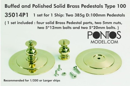 Go to product Pontos 35014P1 - 1:200 Buffed and Polished Solid Brass Pedestals Type 100
