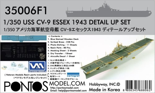 Go to product Pontos 35006F1 - 1:350 USS CV-9 Essex 1944 Detail up set