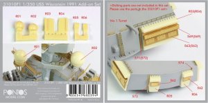 Pontos 31010F1 - 1:350 USS Wisconsin 1991 Add-on Set
