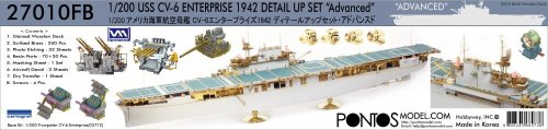 Go to product Pontos 27010FB - 1:200 USS CV-6 Enterprise 1942 Detail up set 20B Deck Blue