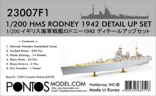 Go to product Pontos 23007F1 - 1:200 HMS Rodney Detail up set