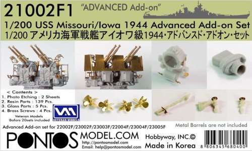 Go to product Pontos 21002F1 - 1:200 USS Misouri / Iowa 1944 Advanced Add-on Set