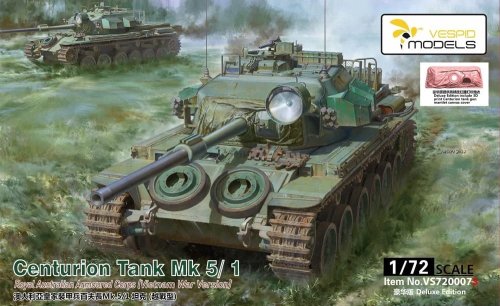 Go to product Vespid Models VS720007S - 1:72 Centurion Tank Mk5/1 Royal Australian Armoured Corps Vietnam War Version - Deluxe Edition