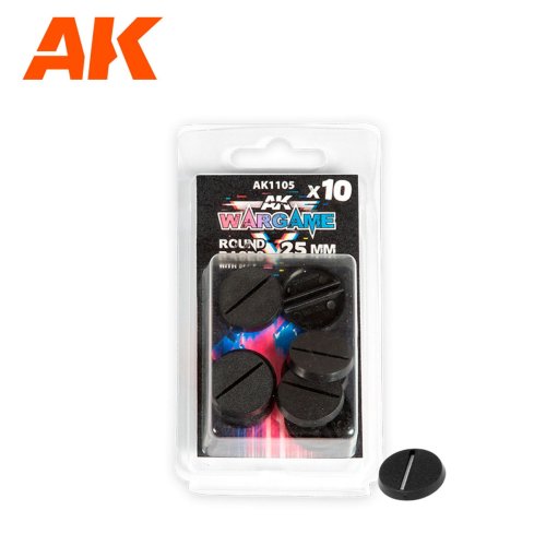 Go to product AK Interactive 1105 - Figure bases. Round -  25 mm with slot - 10 pcs