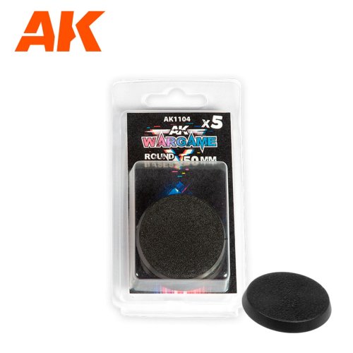 Go to product AK Interactive 1104 - Figure bases. Round -  50 mm - 5 pcs