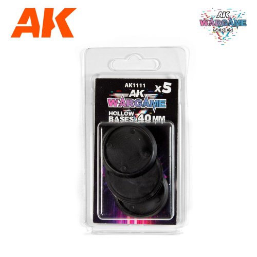 Go to product AK Interactive 1111 - Figure bases. Black -  40 mm - 5 pcs