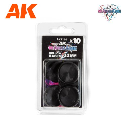 Go to product AK Interactive 1110 - Figure bases. Black -  32 mm - 10 pcs
