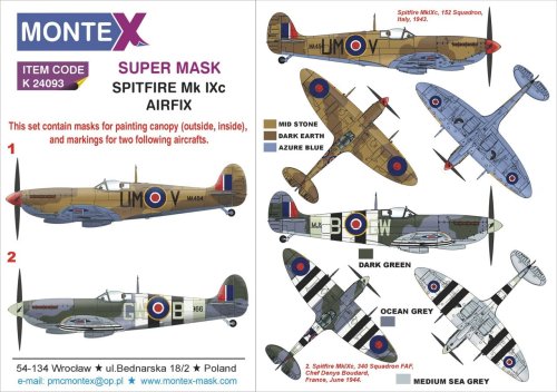 Go to product Montex K24093 - 1:24 Spitfire IX