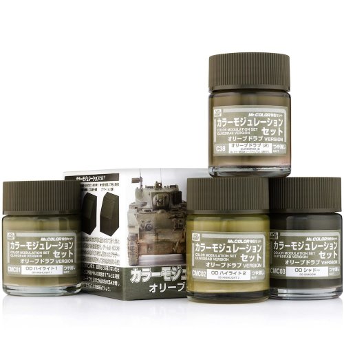 Go to product Mr.Hobby CS581 - Olive Drab Color Modulation paint set
