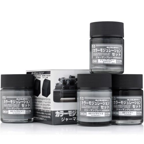 Go to product Mr.Hobby CS583 - German Gray Color Modulation paint set