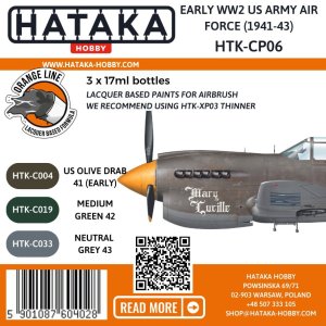 Hataka CP06 - Early WW2 U.S. Army Air Force 1941-43 paint set