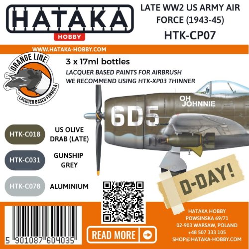 Go to product Hataka CP07 - Late WW2 U.S. Army Air Force 1943-45 paint set