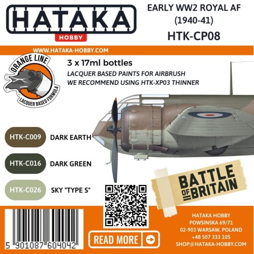 Go to product Hataka CP08 - Early WW2 Royal Air Force 1940-41 paint set
