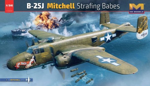 Go to product HK Models 01E036 - 1:32 B-25J Mitchell Strafing Babes