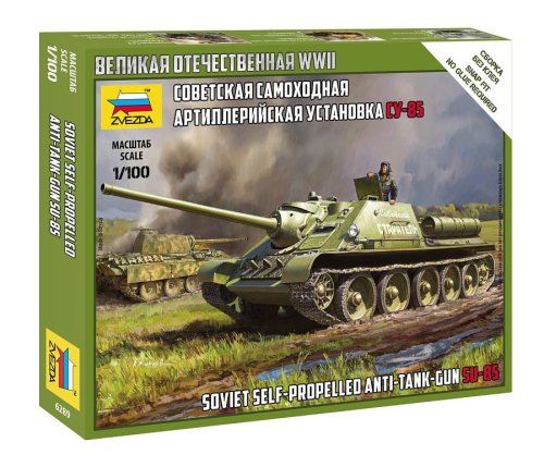 Go to product Zvezda 6289 - 1:100 SU-85 Soviet Self-Propelled Anti-Tank Gun
