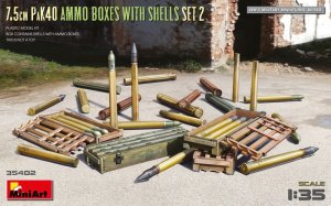 Miniart 35402 - 1:35 7,5 cm PaK 40 Ammo Boxes With Shells Set 2