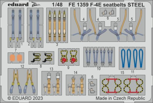 Go to product Eduard FE1359 - 1:48 F-4E seatbelts - Steel