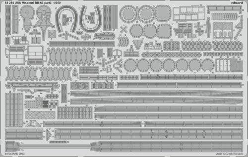 Go to product Eduard 53294 - 1:350 USS Missouri BB-63 part 3