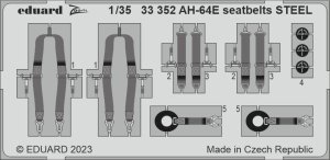 Eduard 33352 - 1:35 AH-64E seatbelts - Steel
