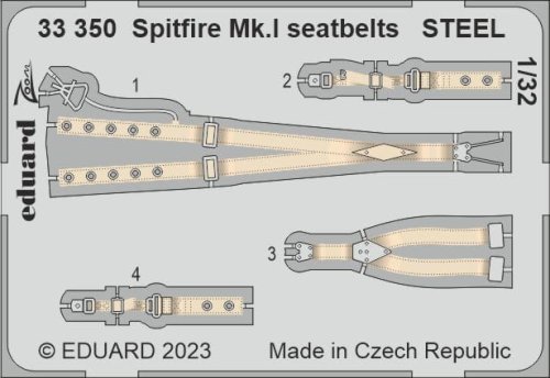 Go to product Eduard 33350 - 1:32 Spitfire Mk.I seatbelts - Steel
