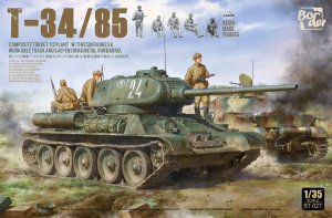Border BT027 - 1:35 T-34/85 Composite Turret 112 Plant w/ 5 Resin Figures & Workable Track and Suspension & Metal Gun Barrel